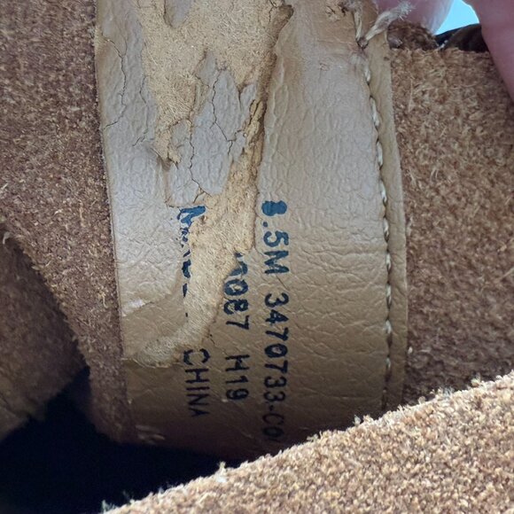 FRYE Brown Leather & Suede Women's Ankle Boots Size 8.5 Side Zipper - Picture 9 of 10